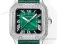 Swiss Copy Cartier Women Santos Green Leather watches THB Miyota-9015 (7)_th.jpg